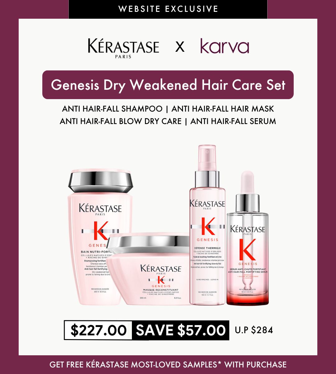 Kérastase Genesis Dry Weakened Hair Care Set | karva.sg
